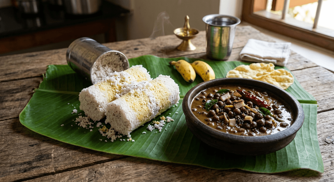 Puttu with Kadala Curry